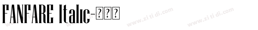 FANFARE Italic字体转换